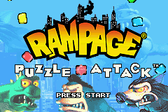 Rampage Puzzle Attack (GBA)   © Midway 2001    1/3