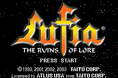Lufia: The Ruins Of Lore (GBA)   © Atlus 2002    1/3