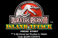 Jurassic Park III: Dino Attack (GBA)   © Konami 2001    1/3
