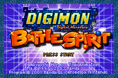 Digimon: Battle Spirit (GBA)   © Bandai 2003    1/3
