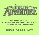 Castlevania: The Adventure (GB)   © Konami 1989    1/3