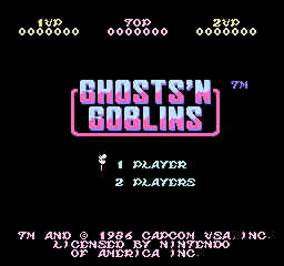 Ghosts 'N Goblins (NES)   © Capcom 1986    1/3