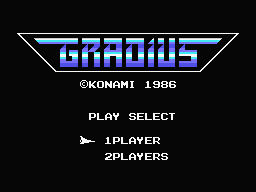 Gradius (MSX)   © Konami 1986    1/2