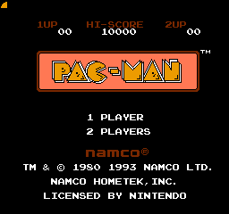 Pac-Man (NES)   © Namco 1984    1/3