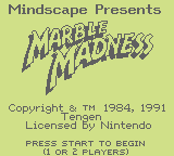 Marble Madness (GB)   © Mindscape 1991    1/3