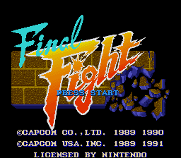Final Fight   © U.S. Gold 1991   (SNES)    1/3