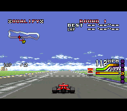 Michael Andretti's Indy Car Challenge (SNES)   © Bullet Proof 1994    2/3
