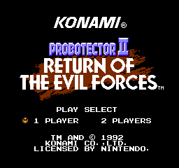 Probotector II: Return Of The Evil Forces (NES)   © Konami 1992    1/3