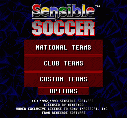 Sensible Soccer (SNES)   © Sony Imagesoft 1993    1/3