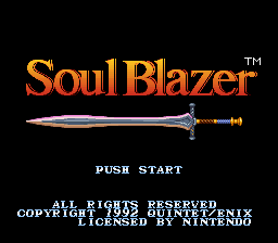 Soul Blazer (SNES)   © Enix 1992    1/5