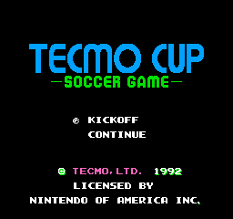 Tecmo Cup: Soccer Game (NES)   © Tecmo 1988    1/3