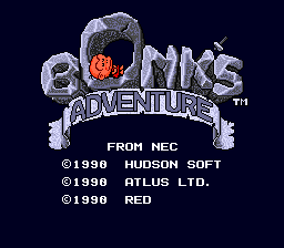 Bonk's Adventure (PCE)   © Hudson 1989    1/2