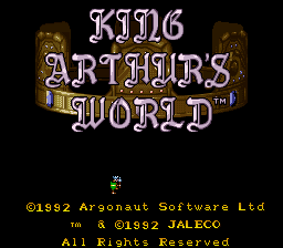 King Arthur's World   © Jaleco 1992   (SNES)    1/3