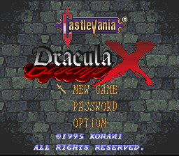Dracula X (SNES)   © Konami 1995    1/4