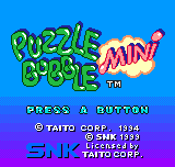 Puzzle Bobble Mini (NGPC)   © SNK 1999    4/5