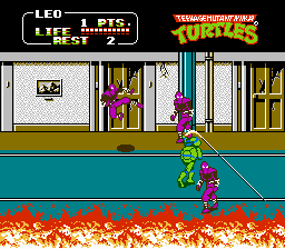 Teenage Mutant Ninja Turtles: The Arcade Game (NES)   © Konami 1990    2/3