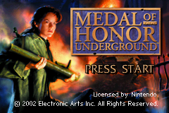 Medal Of Honor: Underground (GBA)   © Zoo Games 2002    1/3