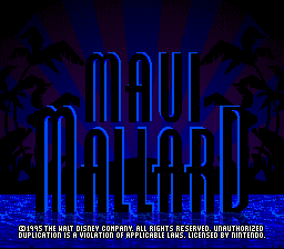 Donald In Maui Mallard (SNES)   © Nintendo 1996    1/3