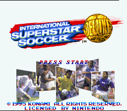 International Superstar Soccer Deluxe (SNES)   © Konami 1995    1/3