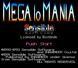 Mega-Lo-Mania (SNES)   © Imagineer 1993    1/3