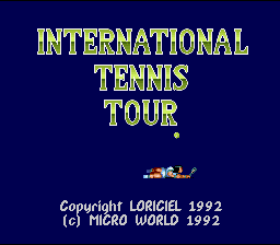 International Tennis Tour (SNES)   © Micro World 1993    1/3