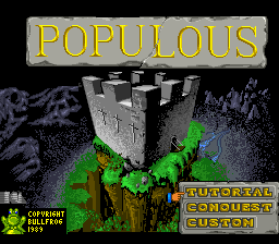Populous (SNES)   © Acclaim 1990    1/4