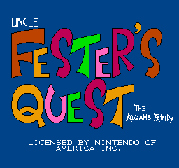 Fester's Quest (NES)   © SunSoft 1989    1/3