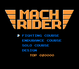 Mach Rider (NES)   © Nintendo 1985    1/3