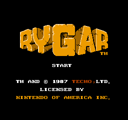 Rygar (1987) (NES)   © Tecmo 1987    1/3