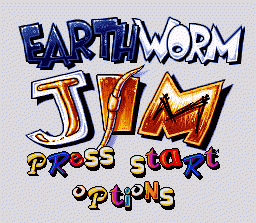 Earthworm Jim (SNES)   © Playmates 1994    1/3