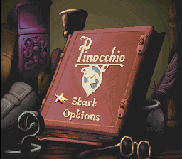 Pinocchio (SNES)   © Disney Interactive 1996    1/3