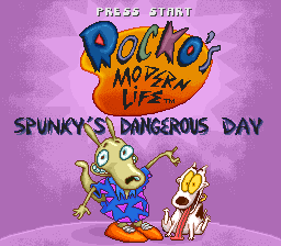 Rocko's Modern Life: Spunky's Dangerous Day (SNES)   © Viacom 1994    1/3