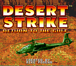Desert Strike: Return To The Gulf (SNES)   © EA 1992    1/3