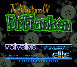 The Adventures Of Dr. Franken (SNES)   © Elite 1993    1/3