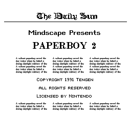 Paperboy 2 (SNES)   © Mindscape 1991    1/3