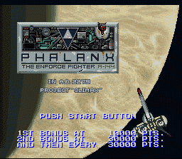 Phalanx (SNES)   © Kemco 1992    1/6