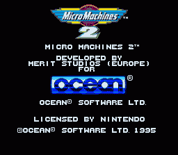 Micro Machines 2: Turbo Tournament (SNES)   © Ocean 1996    1/3