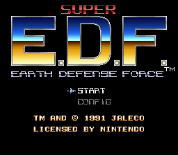 E.D.F. Earth Defense Force (SNES)   © Jaleco 1991    1/3