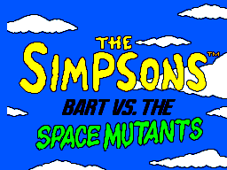 The Simpsons: Bart Vs. The Space Mutants (SMS)   © Flying Edge 1992    1/3