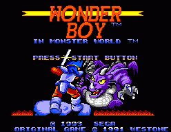 Wonder Boy In Monster World (SMS)   © Sega 1993    1/3