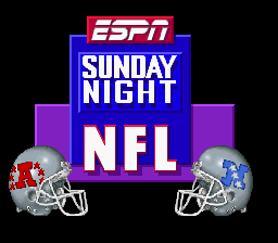 ESPN Sunday Night NFL (SNES)   © Sony 1994    1/2
