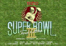 Tecmo Super Bowl III: Final Edition (SMD)   © Tecmo 1993    1/3