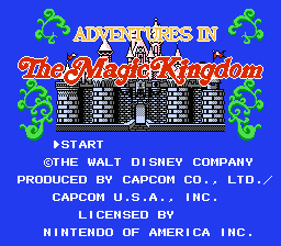 Adventures In The Magic Kingdom (NES)   © Capcom 1990    1/3
