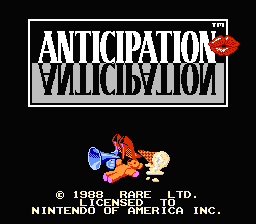 Anticipation (NES)   © Nintendo 1988    1/3