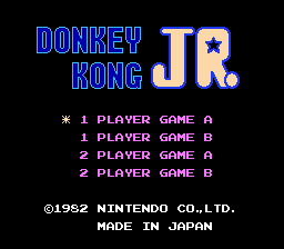 Donkey Kong Jr.   © Nintendo 1983   (NES)    1/3