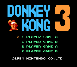 Donkey Kong 3 (NES)   © Nintendo 1984    1/3
