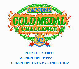 Gold Medal Challenge '92 (NES)   © Capcom 1992    1/3