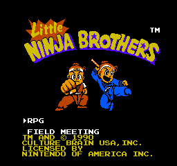 Little Ninja Brothers (NES)   © Culture Brain 1989    1/3