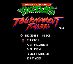 Teenage Mutant Ninja Turtles: Tournament Fighters (NES)   © Konami 1994    1/3