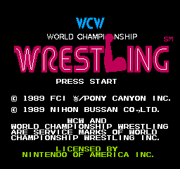 WCW World Championship Wrestling (NES)   © FCI 1990    1/3